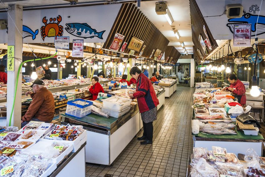 Asaichi mercato del pesce Hakodate